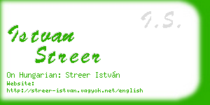 istvan streer business card